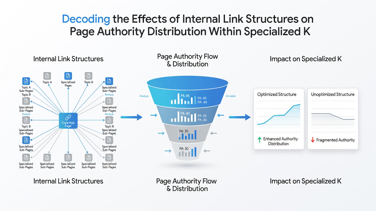 Visualization of clustered knowledge base nodes wth authority metrics overlaid on link pathways